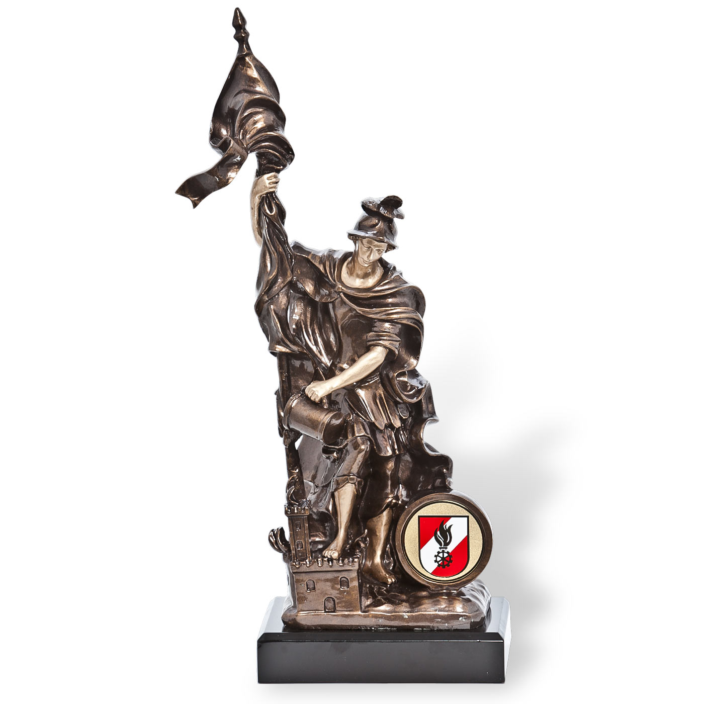 Hl. Florian Figur - Steinguß