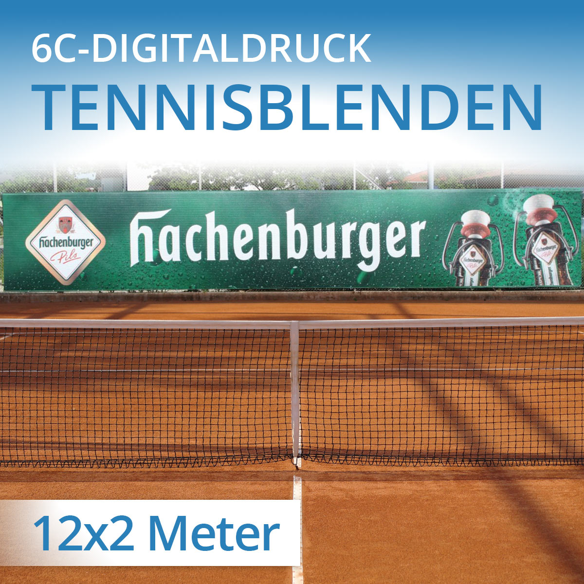 Digi-Tennisblende - 12x2 Meter